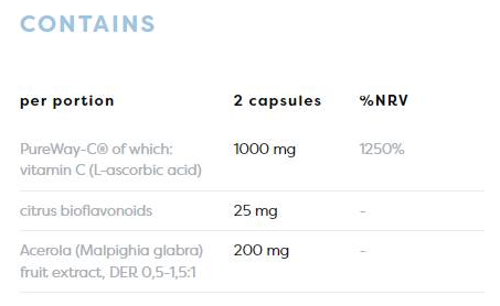 Osavi Active C 1000 mg | PureWay-C® with Citrus Bioflavonoids & Acerola-factsheets