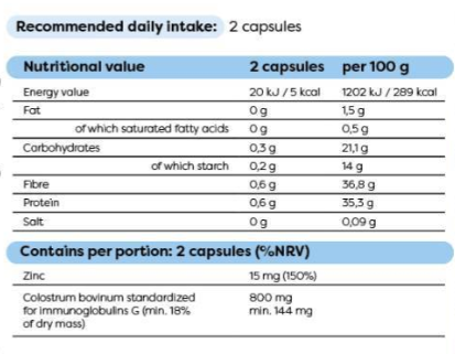 Osavi Colostrum Immuno 800 mg-factsheets