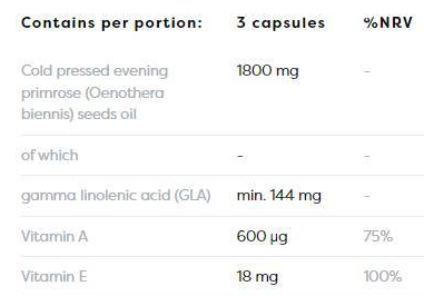 Osavi Primrose Oil 1800 mg | with Vitamin A & E-factsheets