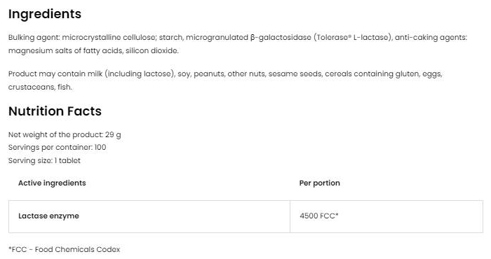 OstroVit Stabilolactic - Lactase enzyme-factsheets