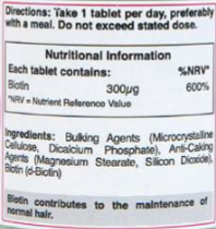 Holland And Barrett Biotin 300 mcg-factsheets