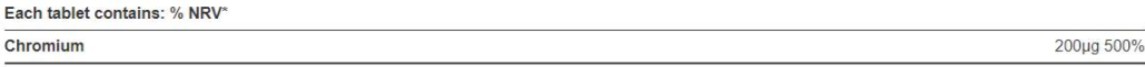 Holland And Barrett Chromium 200 mcg-factsheets