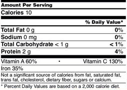 NOW Chlorella Organic Powder-factsheets