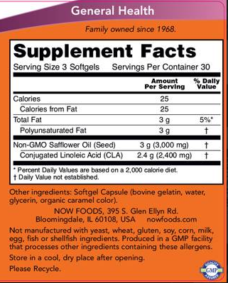 NOW CLA 800mg-factsheets