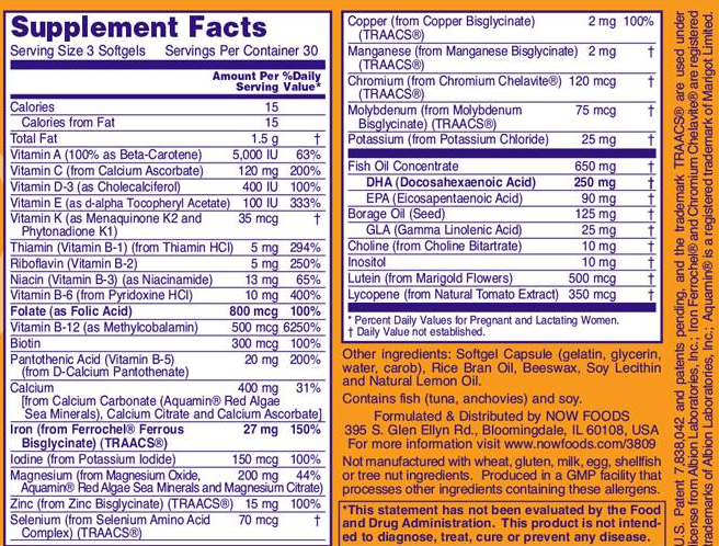 NOW PreNatal + DHA-factsheets