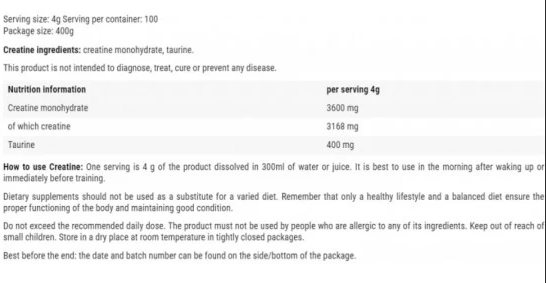 Red Support Cretine Monohydrate-factsheets