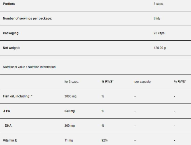 Sport Definition Omega 3 Strong-factsheets