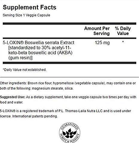 Swanson 5-LOXIN® Boswellia Serrata Extract-factsheets