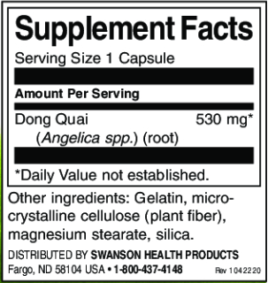 Swanson Dong Quai Root-factsheets