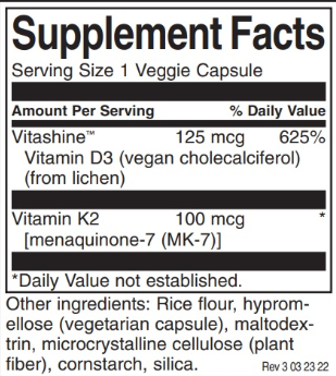 Swanson Extra Strength D3 & K2 - 5,000 IU & 100 mcg-factsheets