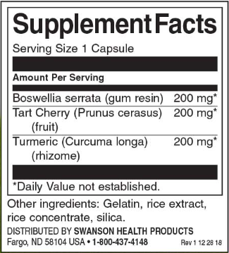 Swanson Full Spectrum Turmeric, Boswellia & Tart Cherry-factsheets