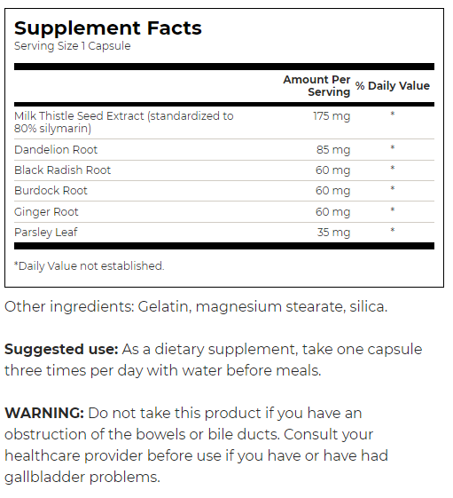 Swanson Milk Thistle Combination-factsheets