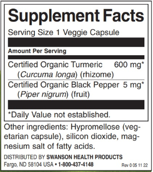 Swanson Turmeric & Black Pepper-factsheets