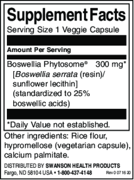 Swanson Standardized Boswellia Phytosome-factsheets