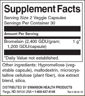 Swanson Maximum Strength Bromelain 1.200 GDU-factsheets