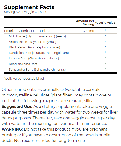 Swanson Liver Tone Liver Detox Formula-factsheets