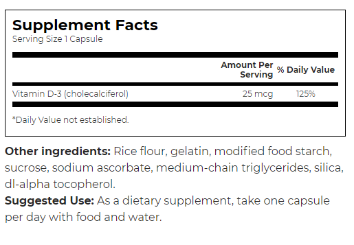 Swanson Vitamin D3 - High Potency-factsheets