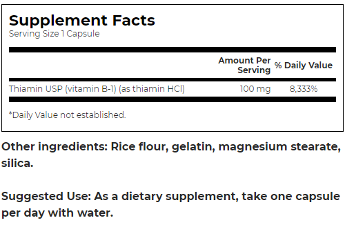 Swanson Vitamin B1 Thiamin-factsheets