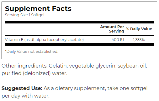 Swanson Vitamin E 400 IU-factsheets