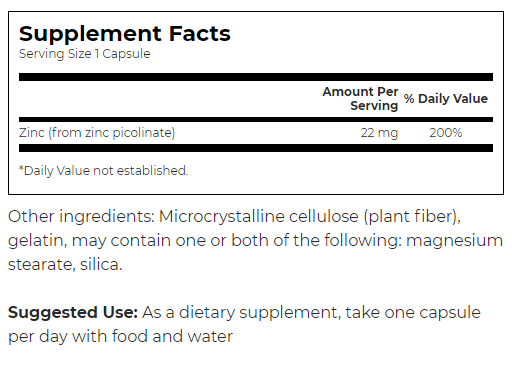 Swanson Zinc Picolinate Body Pref. Form-factsheets