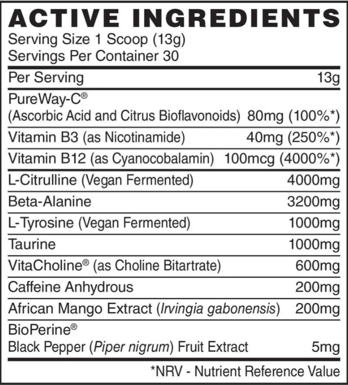 Naughty Boy Energy Pre-Workout-factsheets