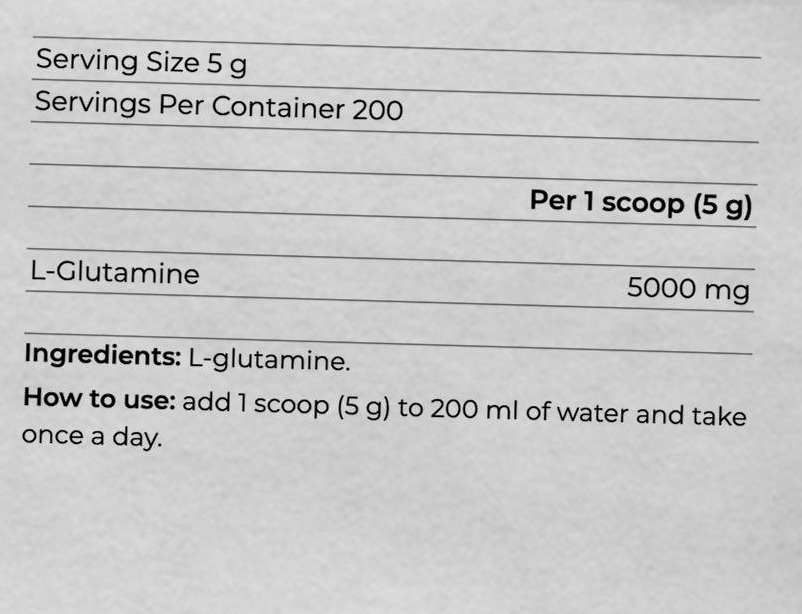 Yamamoto Nutrition Glutamine Powder-factsheets