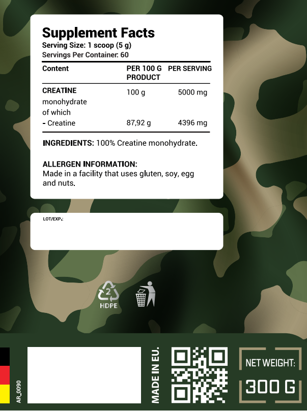 Army 1 Pure Creatine-factsheets