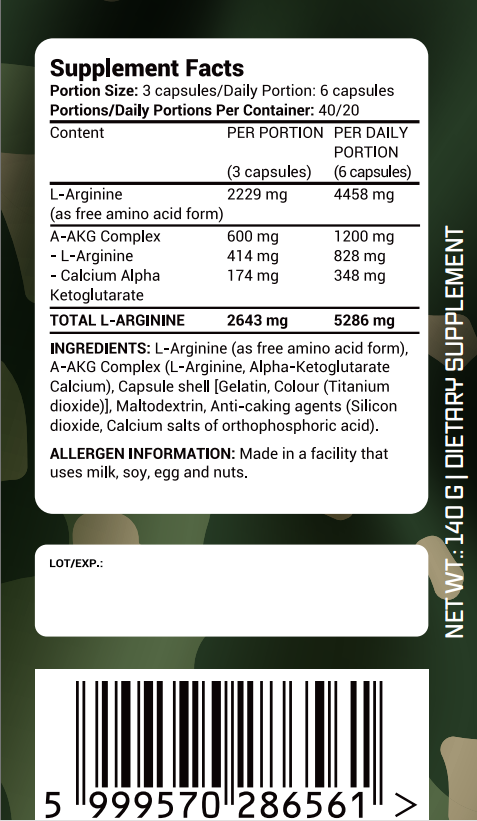 Army 1 Pure Arginine-factsheets