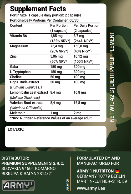 Army 1 Sleep Well-factsheets