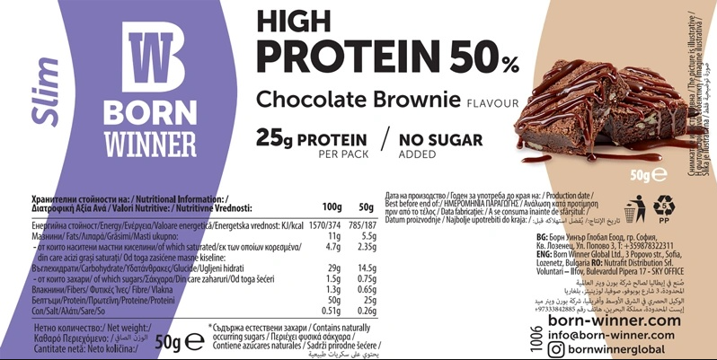 Promo Stack BW Slim bar 1+1 -50%-fisa nutrițională