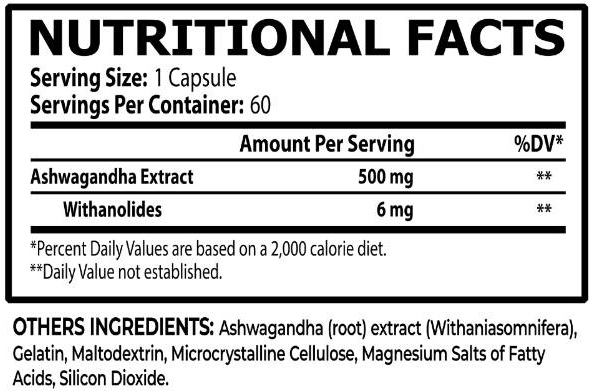Core Champs by Kai Greene Ashwagandha 500 mg-fisa nutrițională