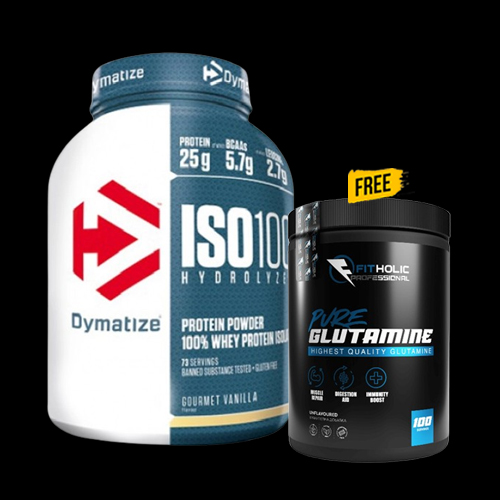 Promo Stack DYMATIZE NUTRITION ISO 100 + Fitholic Professional Pure Glutamine-factsheets