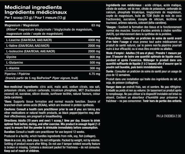 Mutant Hardcore BCAA-fisa nutrițională