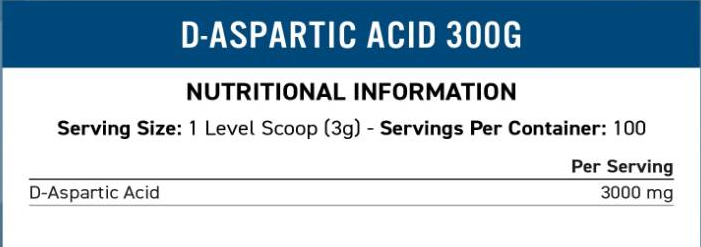 Applied Nutrition D-Aspartic Acid Powder 3000 mg-fisa nutrițională
