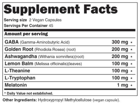 MLO Optimal Sleep Recovery-fisa nutrițională