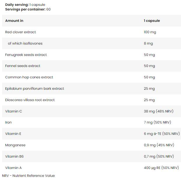 FA Nutrition Women Vitamins + Herbs | Hormonal Regulation-fisa nutrițională