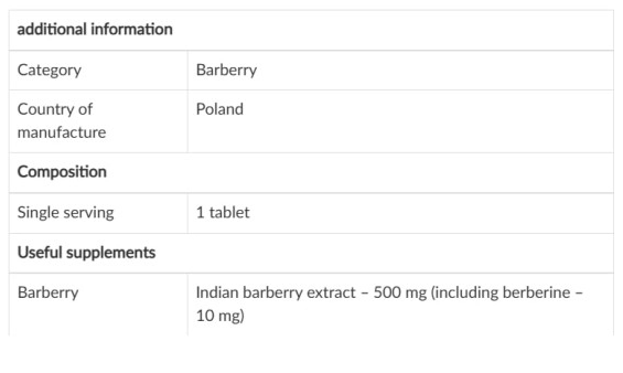 IronFlex Nutrition Berberine Extract-fisa nutrițională