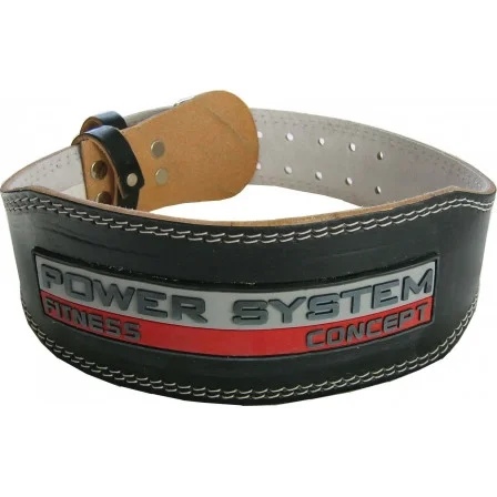 Power System FITNESS BELT POWER BLACK - LEATHER FITNESS BELT