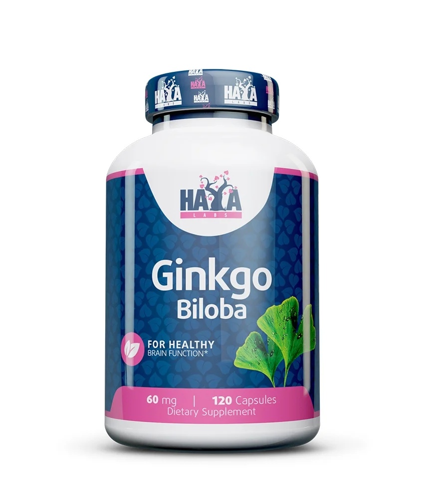 Haya Labs Ginkgo Biloba 60 mg / 120 capsules