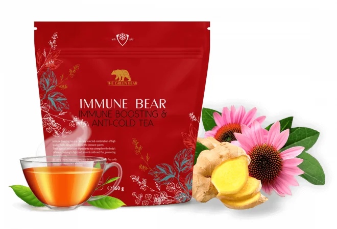 The Green Bear IMMUNE BEAR IMMUNE BOOSTING & ANTI - COLD TEA 160 g / 50 doses