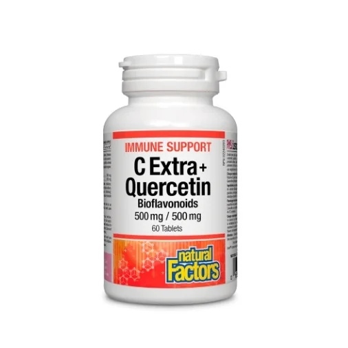 Natural Factors Immune Support C Extra 500mg + Quercetin Bioflavonoids 500mg